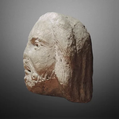Romanischer Marmorprophetenkopf Südfrankreich Ansicht Nummer 4