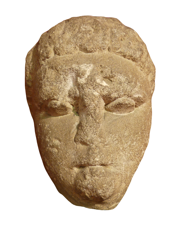 Celtic stone head.-2