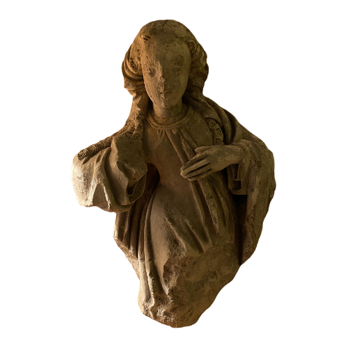 Important bust of a virgin of the Annunciation.