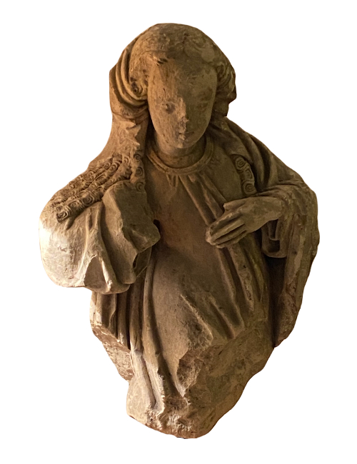 Important bust of a virgin of the Annunciation.-2