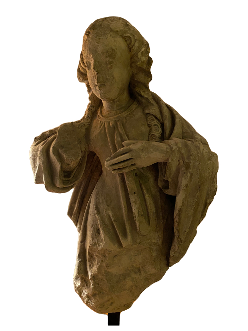 Important bust of a virgin of the Annunciation.-4