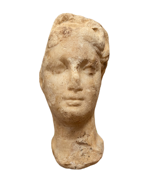 Queen marble head. Greek Art Alexandria. Queen Arsinoe II Hellenistic period View number 1