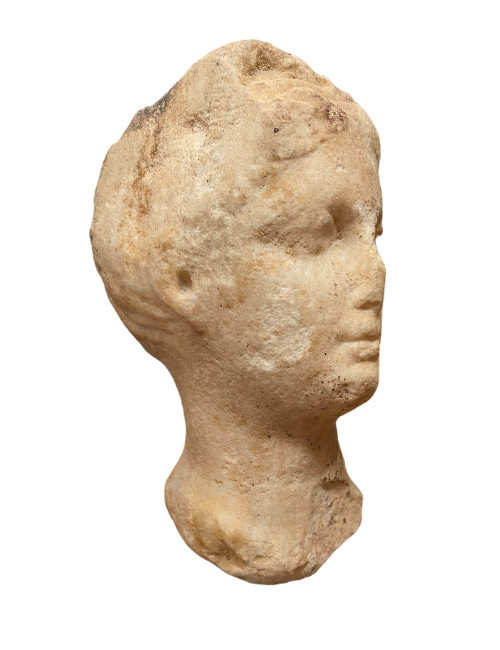 Queen marble head. Greek Art Alexandria. Queen Arsinoe II Hellenistic period View number 2