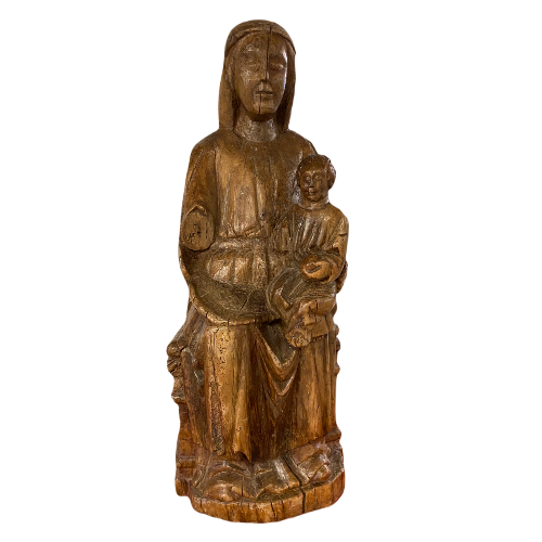 Enthroned Madonna and Child.
