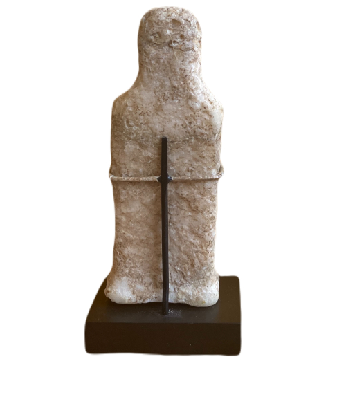 Marble bronze age idol.-2