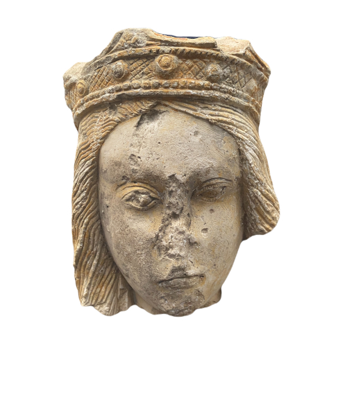 French crowned queen's head.