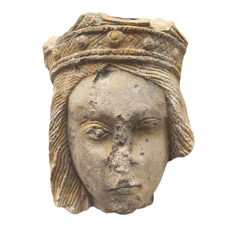 French crowned queen's head.