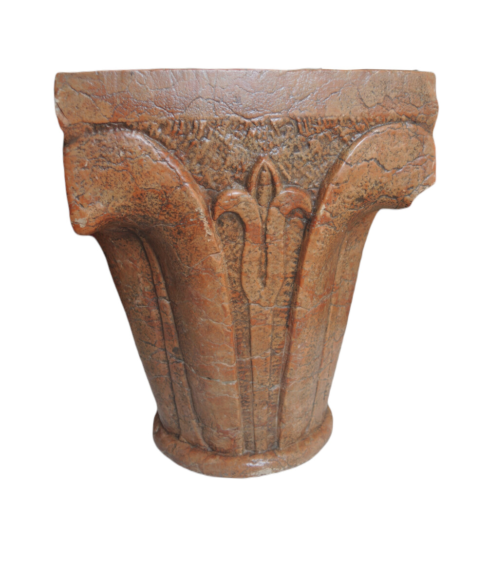 Romanesque Cistercian marble capital.-2