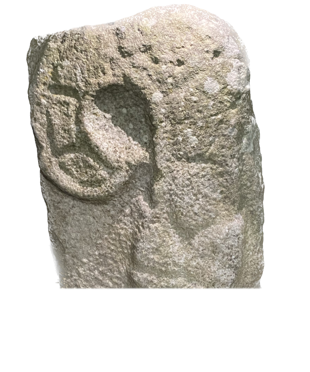 Viking Norse stone slab from Normandy.-1