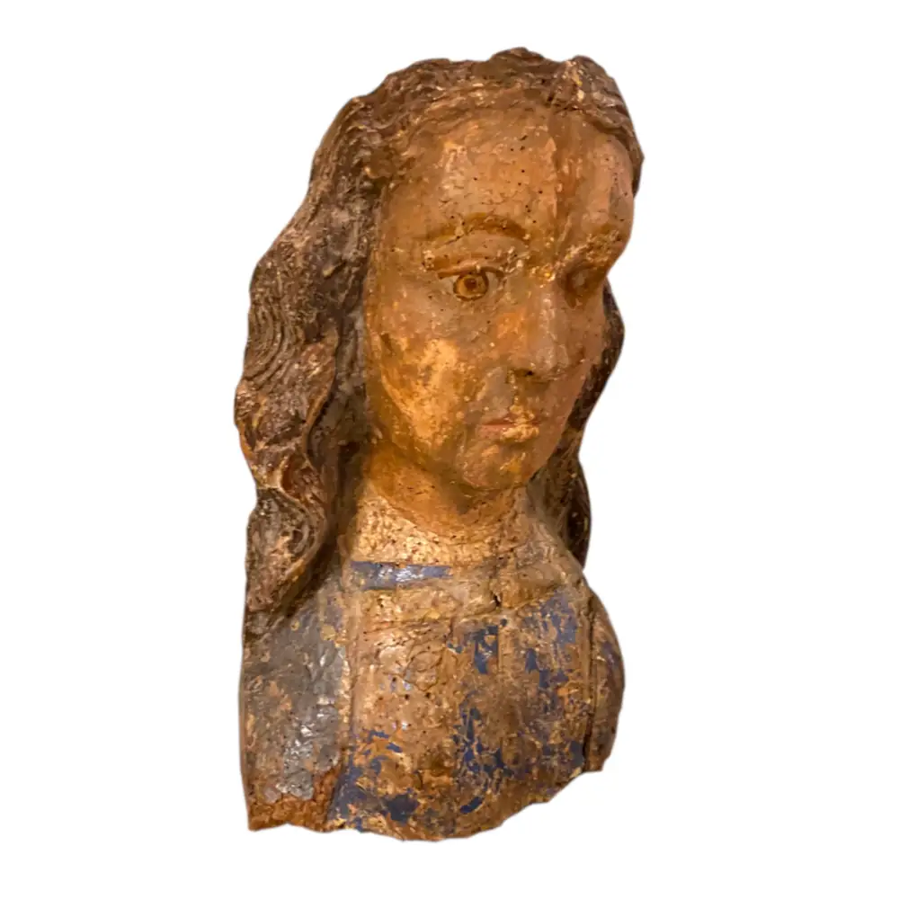 Gothic bust of saint.-1