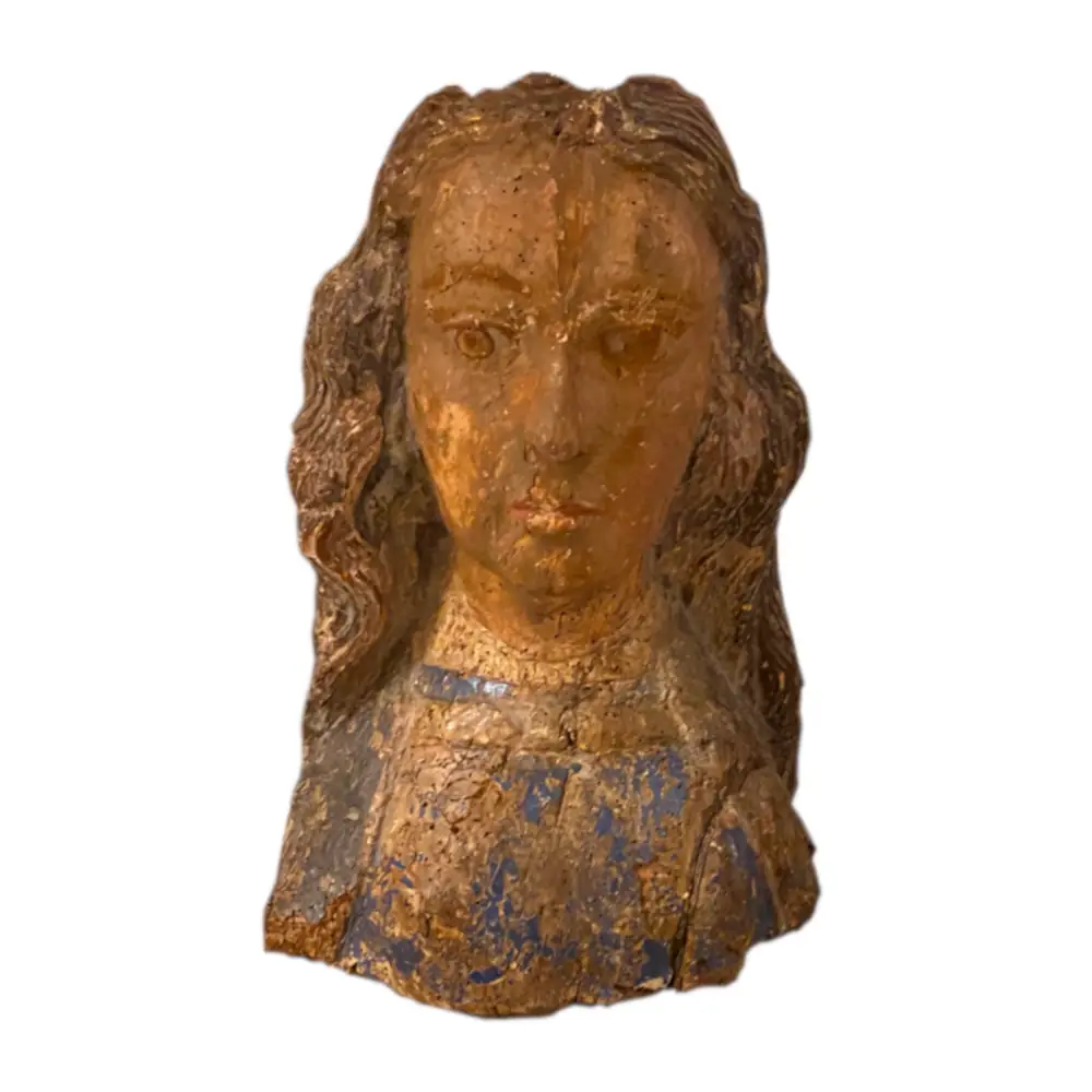 Gothic bust of saint.-2