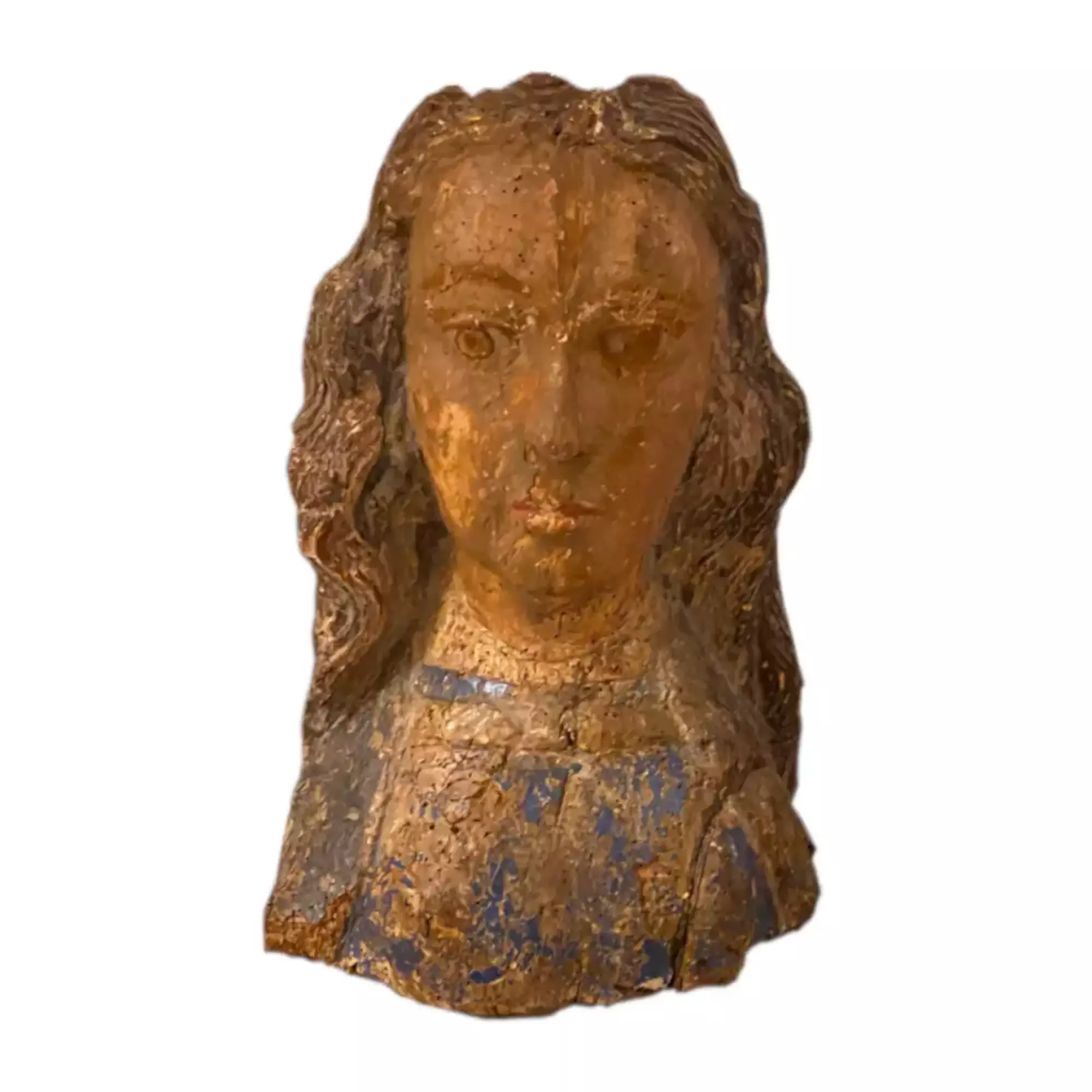 Gothic bust of saint.-2