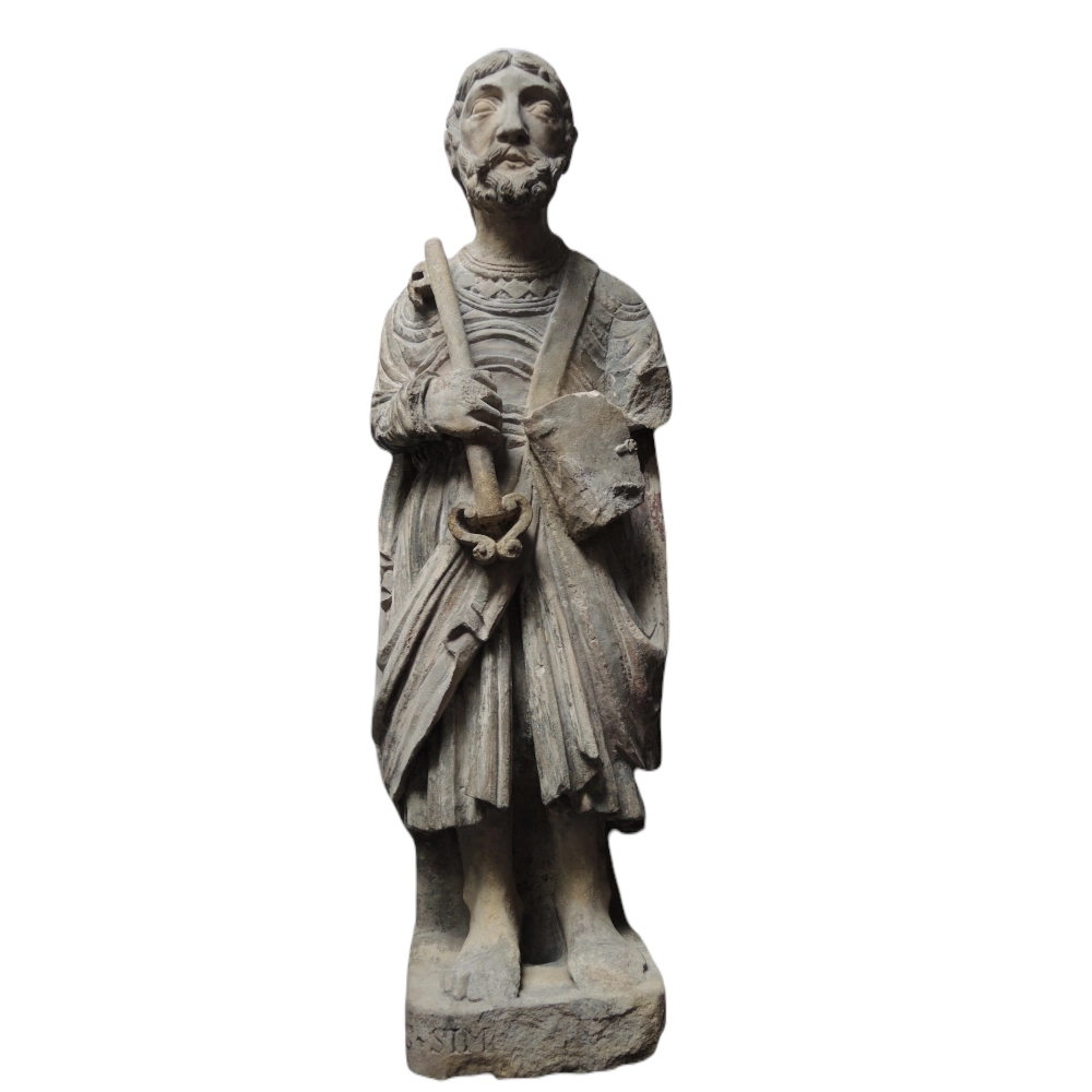 Romanesque sculpture Saint-Peter Apostle.-1