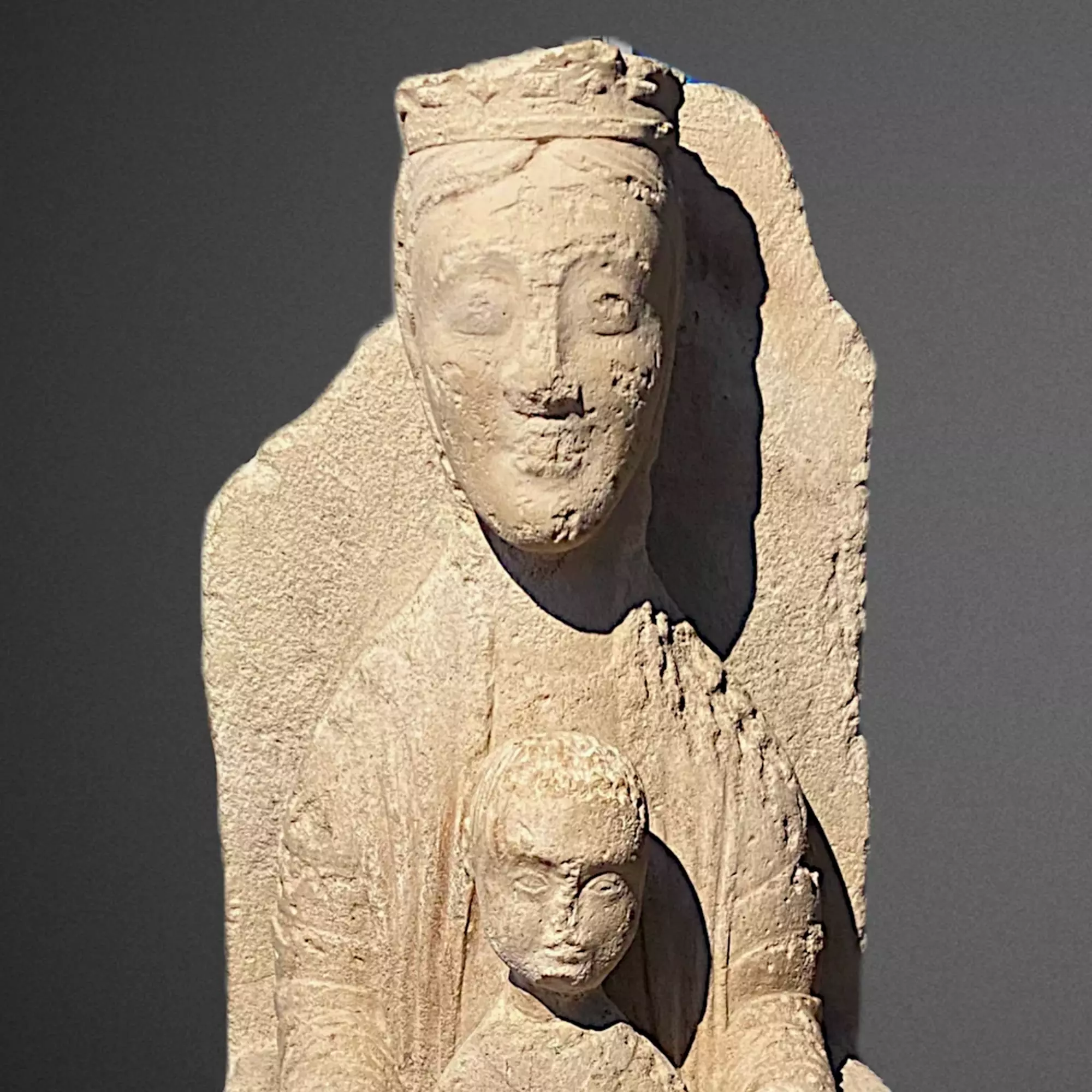 Romanesque Madonna and Child.-3