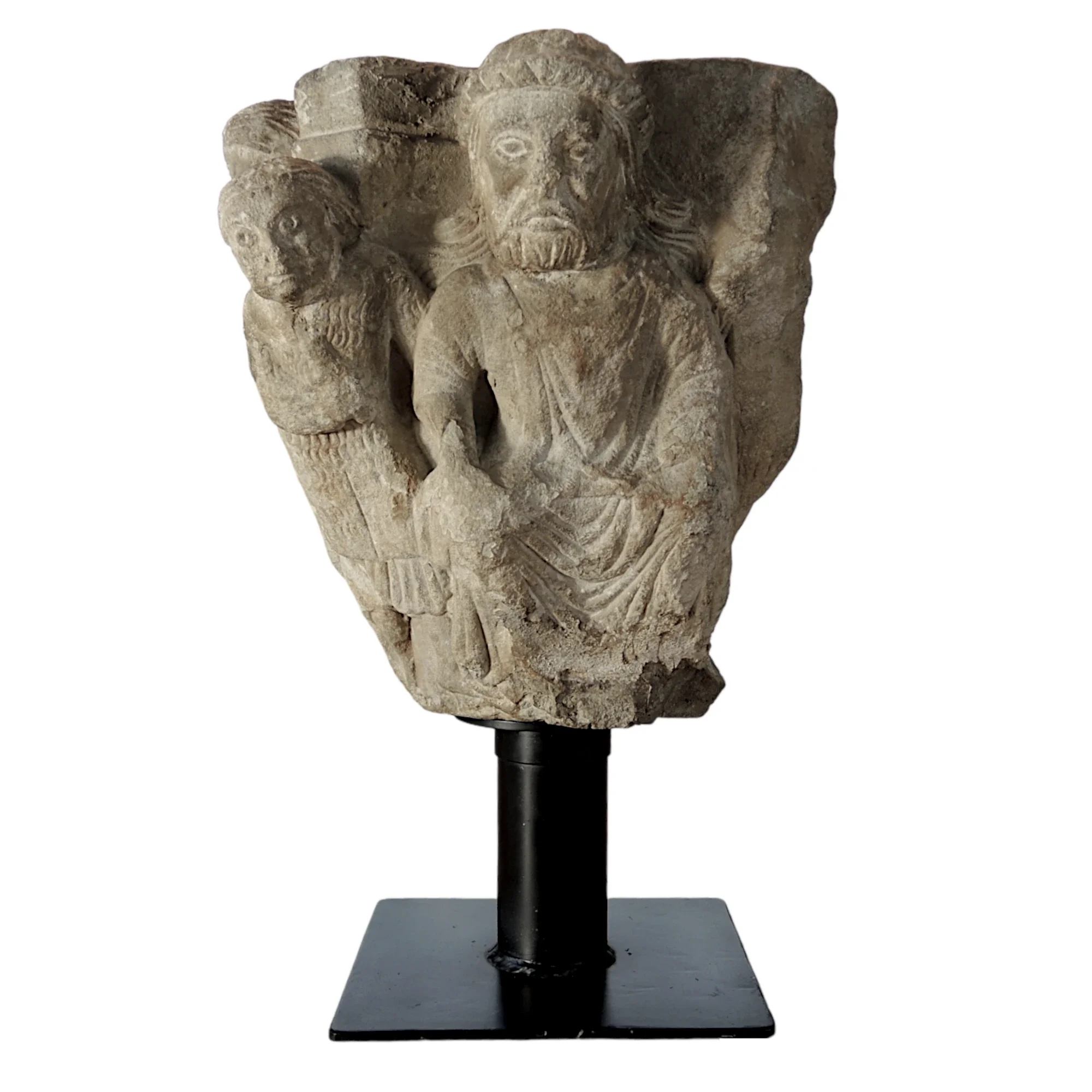 Provençal Romanesque historiated capital,  Limestone, Provence, France