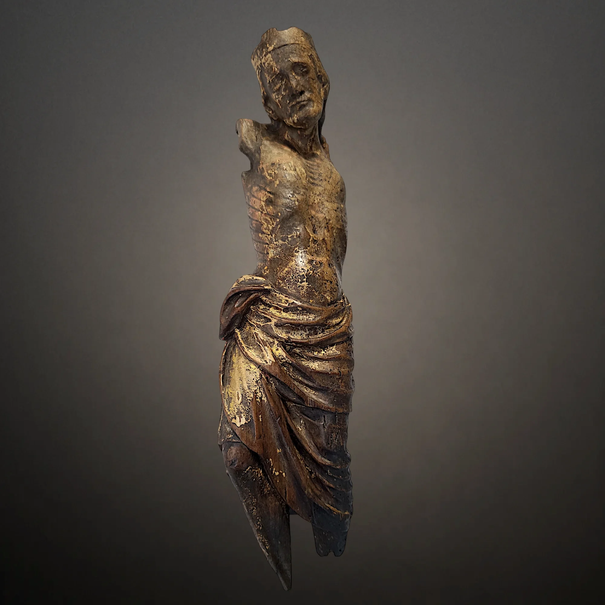 Crowned Christ on the Cross, Burgundy Last third of the 13th century View number 2