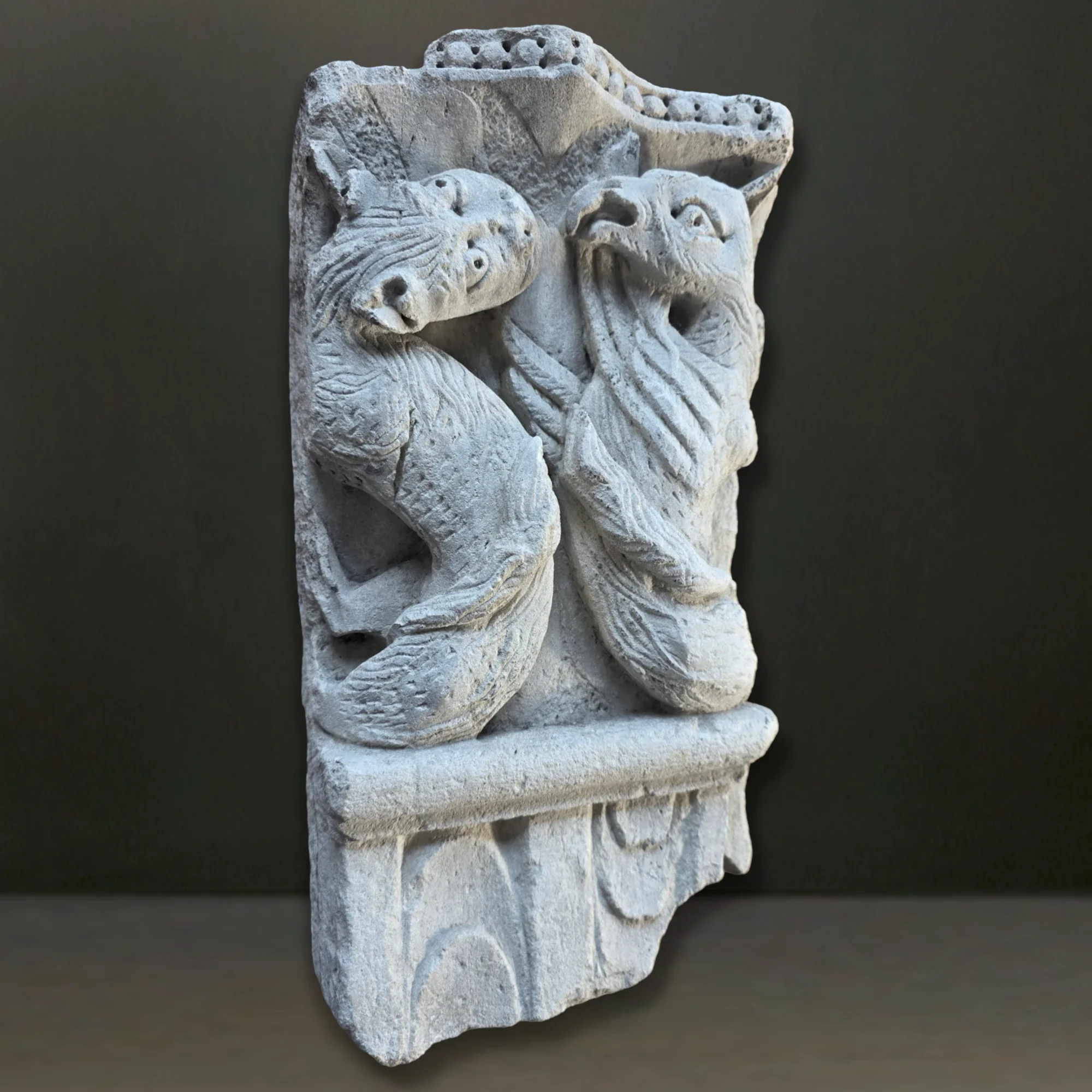 Frieze panel - Confronted fantastical animals. Southern Burgundy Cluny circle. View number 1