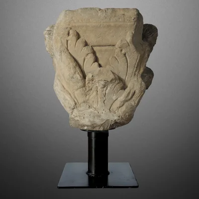 Provençal Romanesque historiated capital. Herod and the Massacre of the Innocents. View number 3