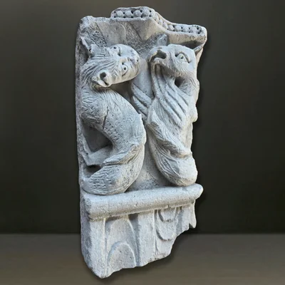 Frieze panel - Confronted fantastical animals. Southern Burgundy Cluny circle. View number 1