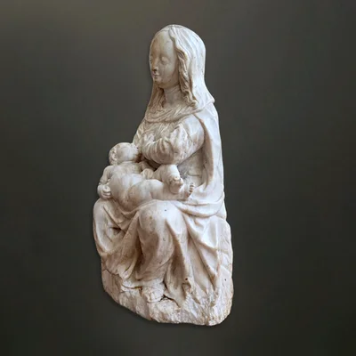 Alabaster Virgin and Child. Southern Netherlands. View number 2