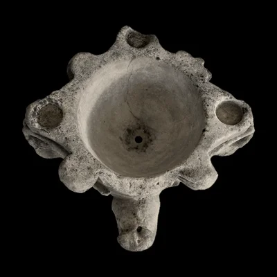 Romanesque baptismal font. Pyrenean marble, Roussillon, circa 1170. View number 4