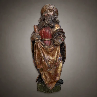 Saint James the Greater, Upper Rhine Workshop of Martin Hoffmann Main view of the sculpture