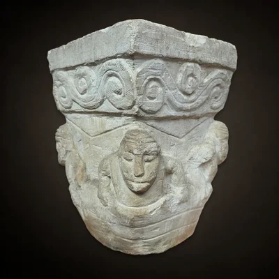Historiated capital, the Miraculous Draught of Fishes. Normandy, 11th century. View number 4