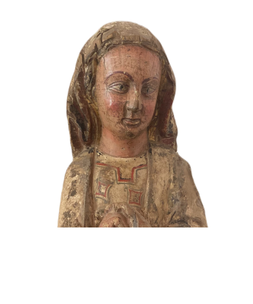 Vierge de l'Annonciation polychrome.-1