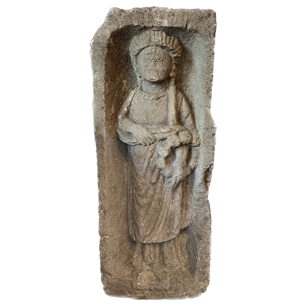 Stèle funéraire Mérovingienne antiquité tardive .