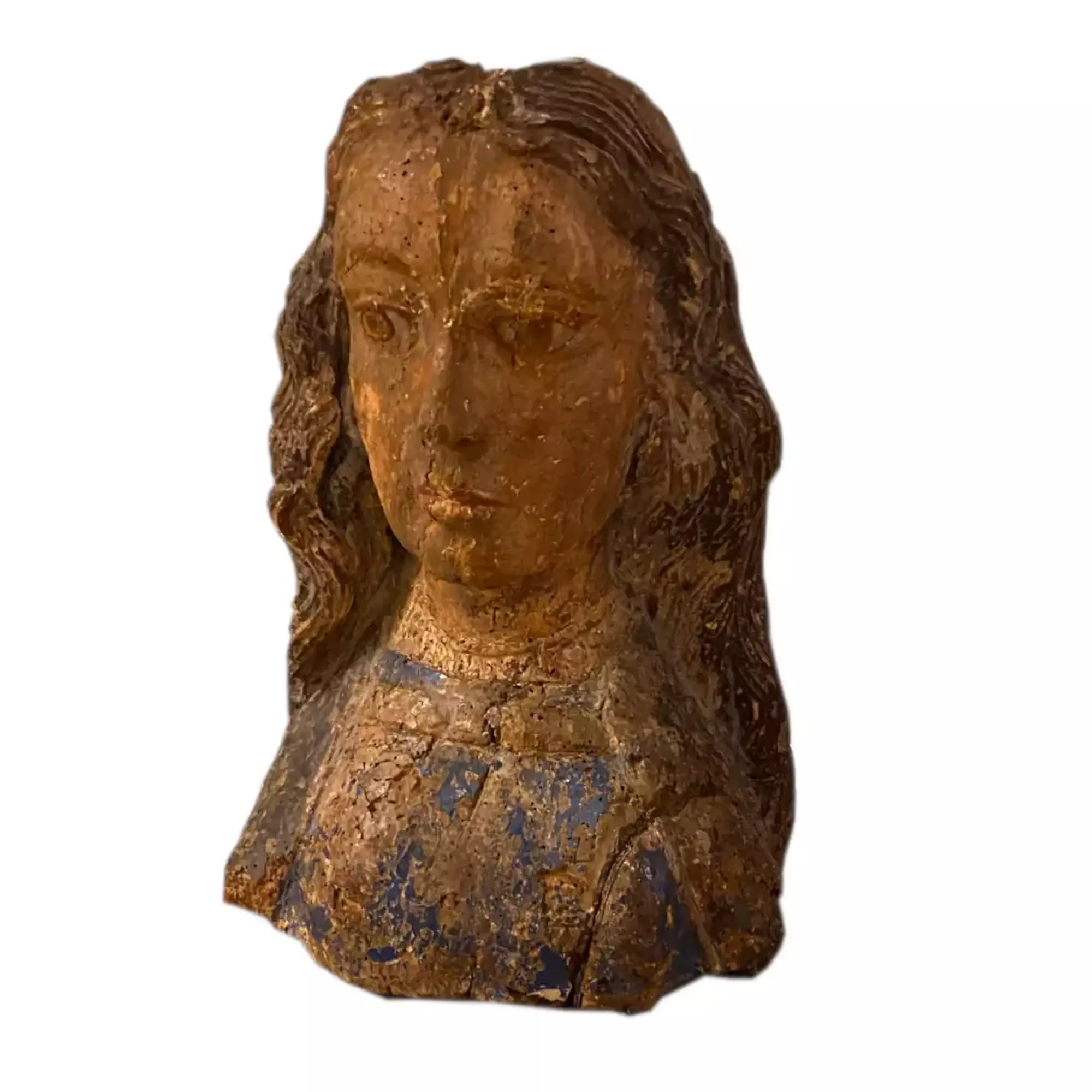 Gothic bust of saint. Upper Rhine.