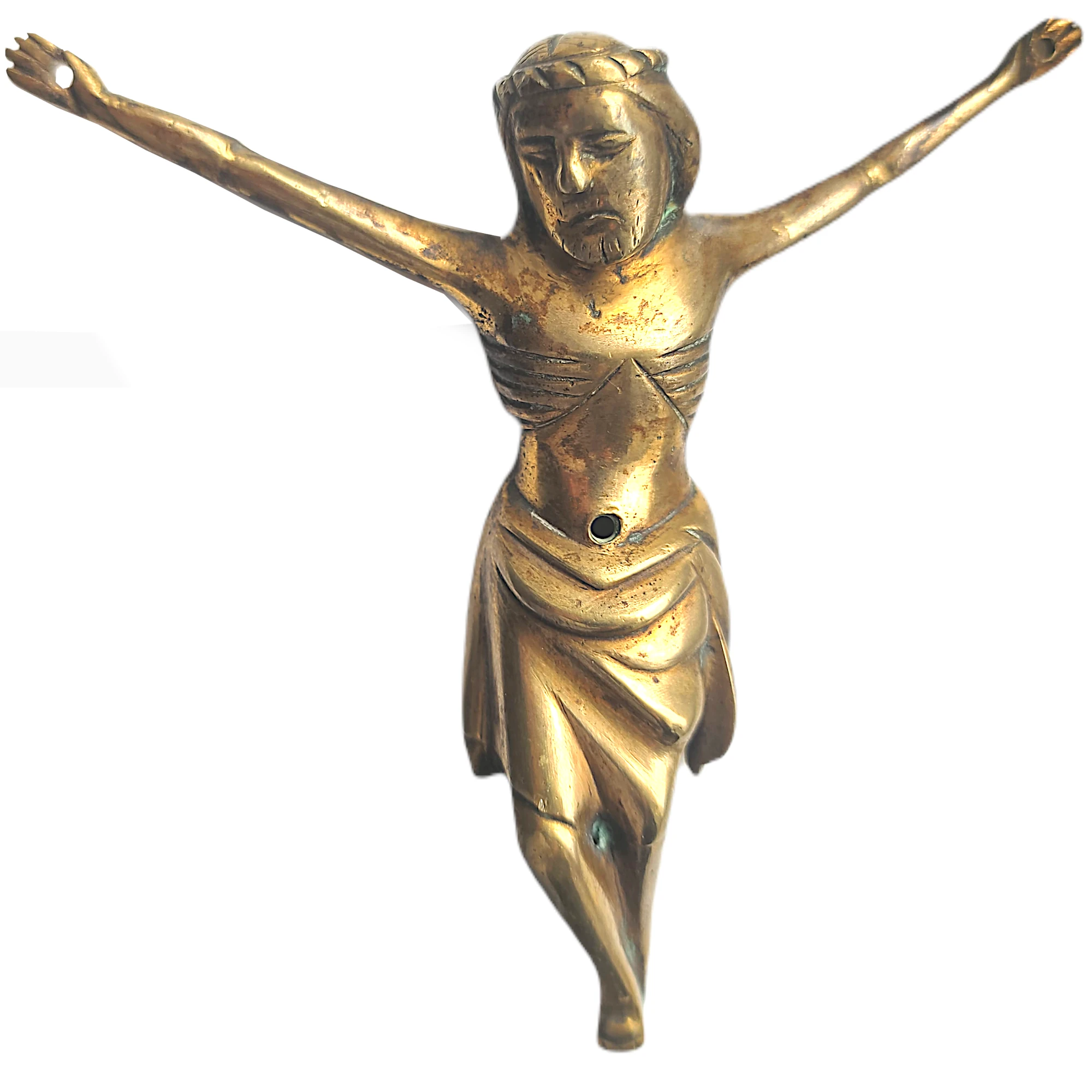 Christ en bronze doré gothique, Paris ou Est de la France