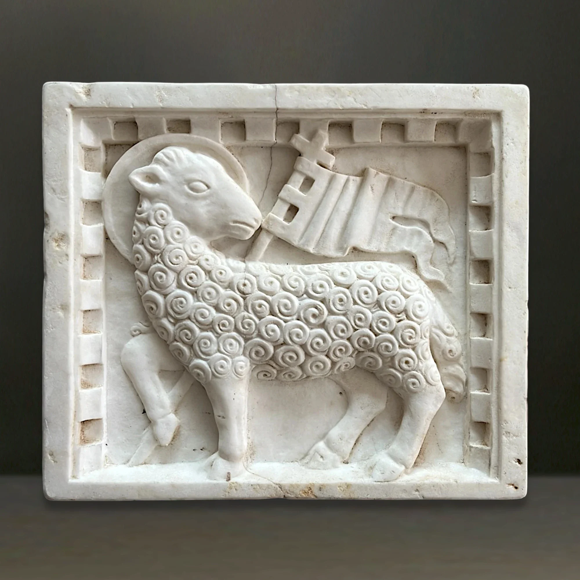 Agnus Dei en marbre - Florence - Quattrocento, Florence, Italie