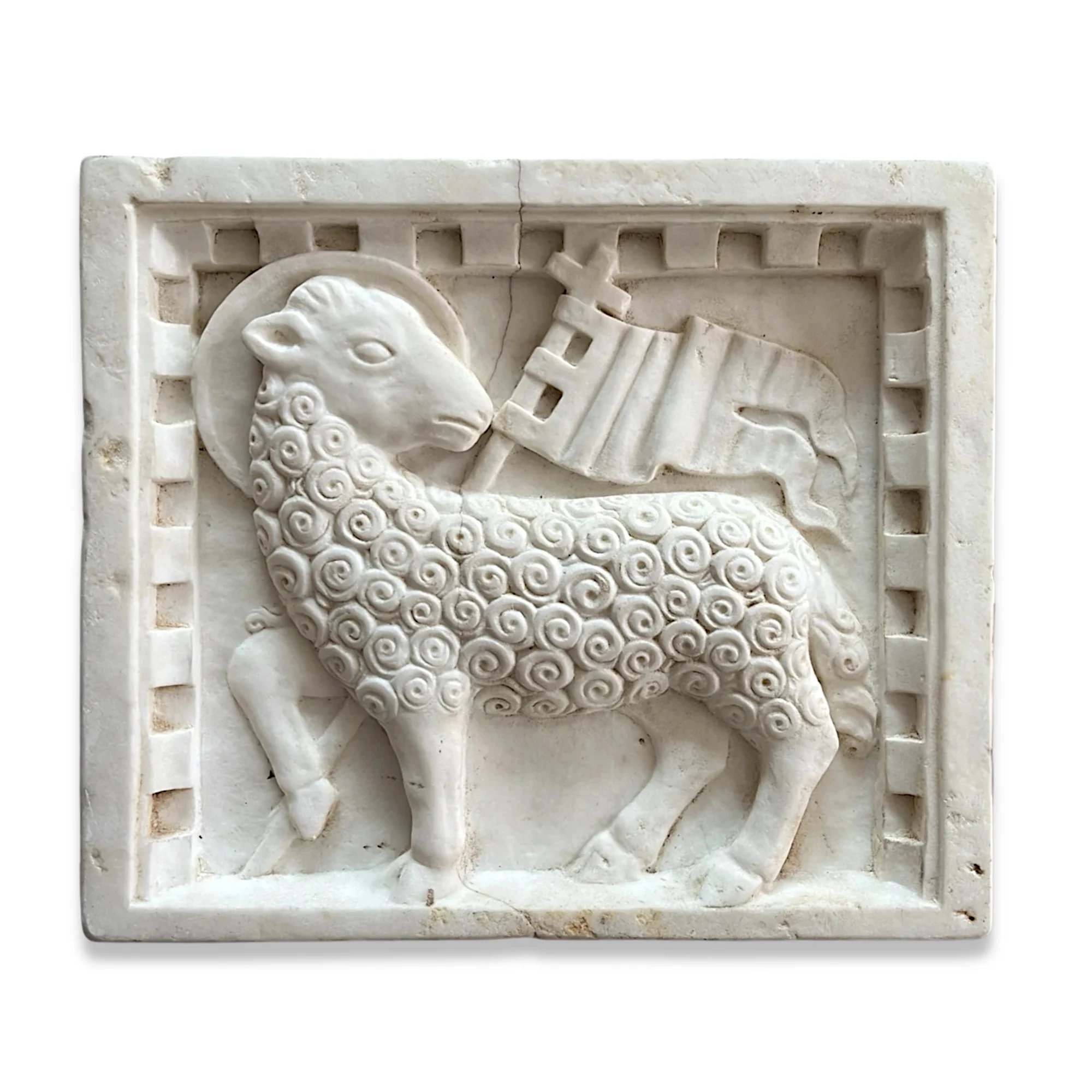 Agnus Dei en marbre - Florence - Quattrocento, Florence, Italie